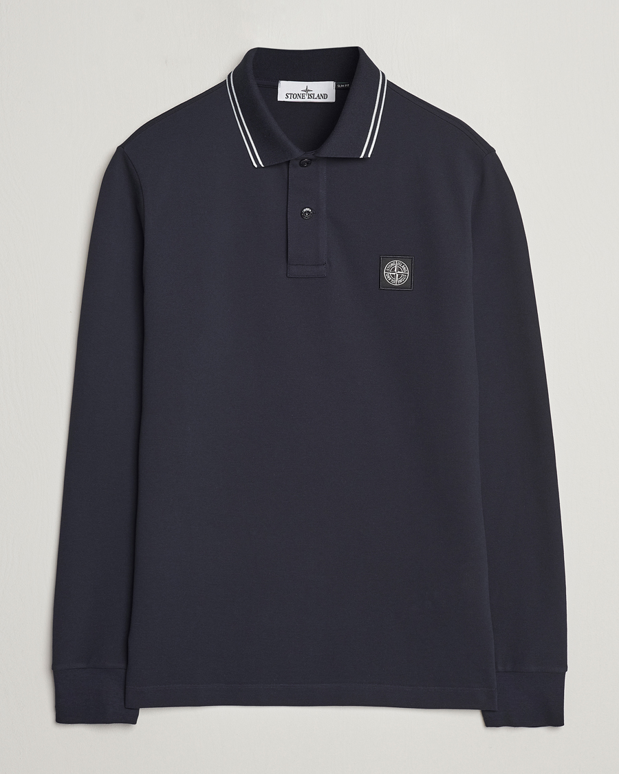 Herren | Pullover | Stone Island | Organic Cotton Stretch Pique Navy Blue