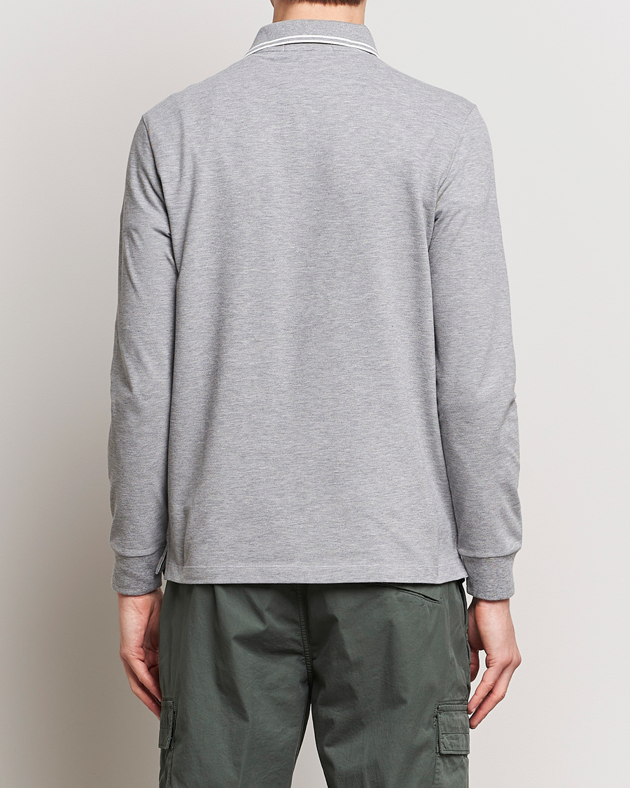 Herren | Pullover | Stone Island | Organic Cotton Stretch Pique Melange Grey