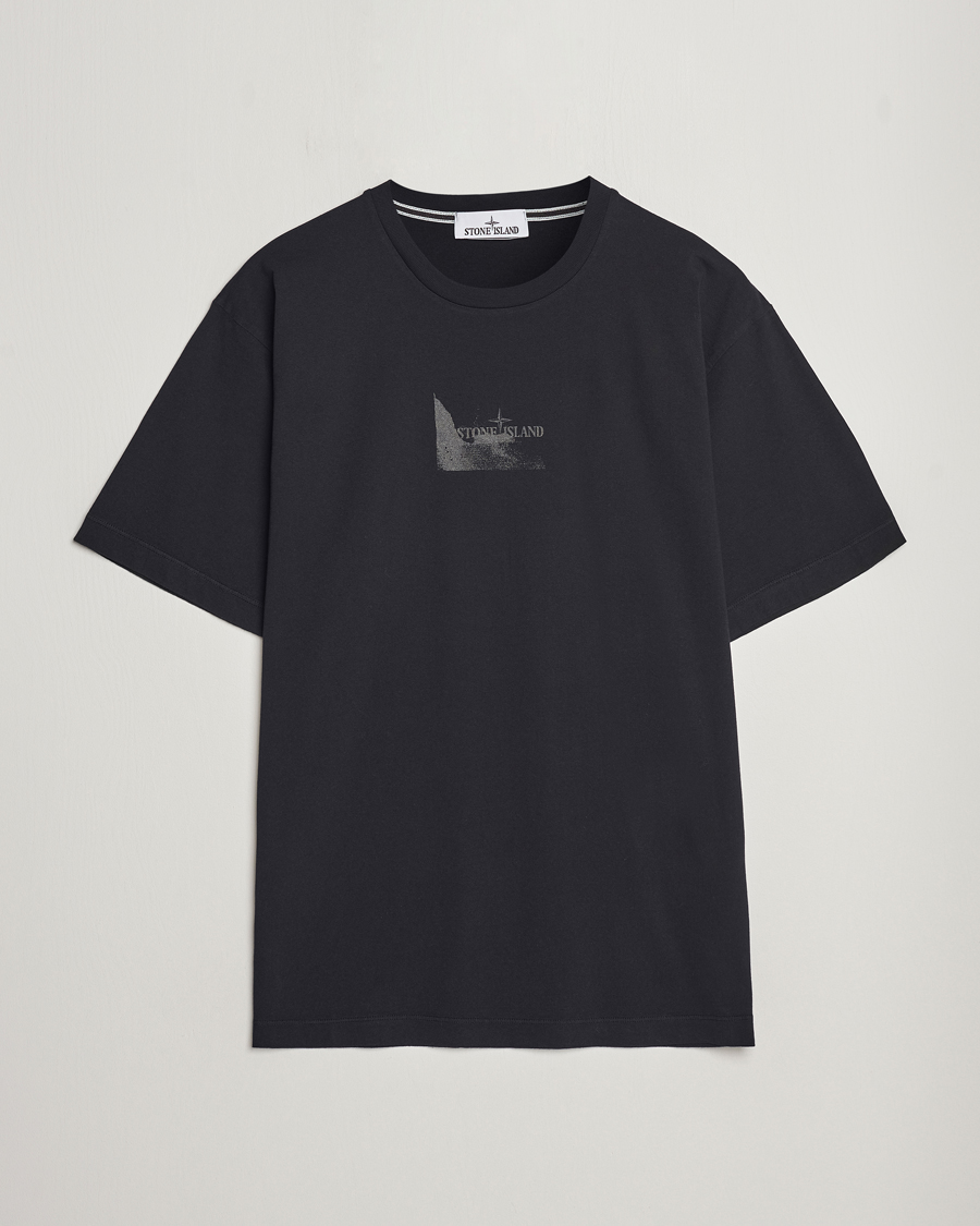 Herren | T-Shirts | Stone Island | Reflective Two Print Cotton T-Shirt Black