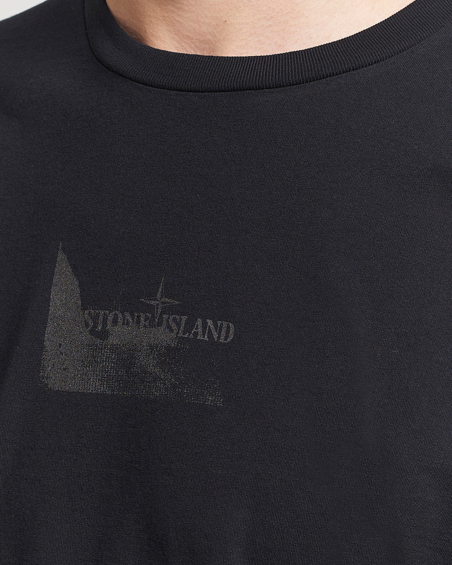 Herren | T-Shirts | Stone Island | Reflective Two Print Cotton T-Shirt Black