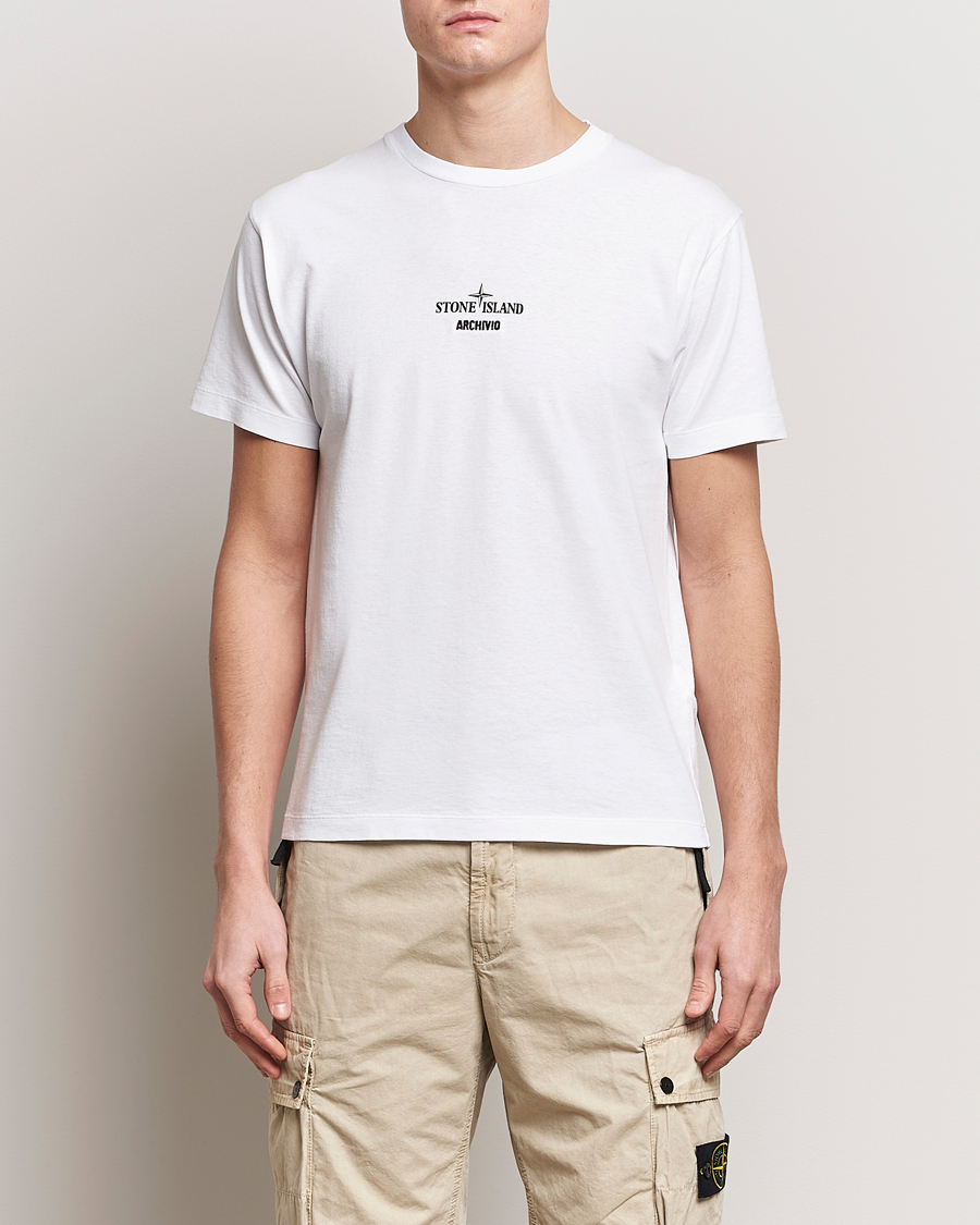 Herren | T-Shirts | Stone Island | Archivio Print T-Shirt White