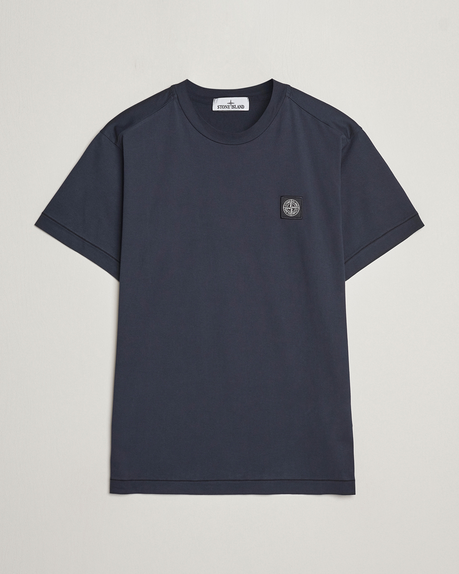 Herren | T-Shirts | Stone Island | Garment Dyed Cotton Jersey T-Shirt Navy Blue