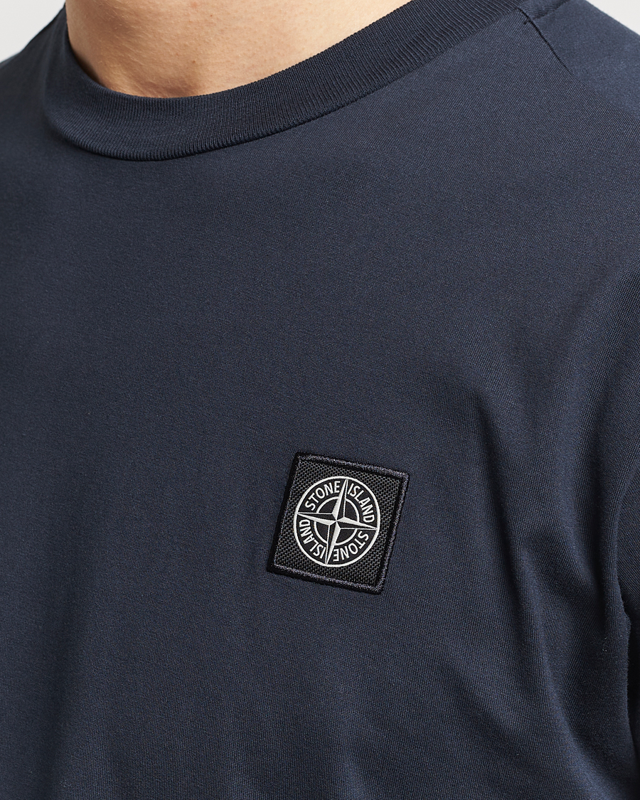 Herren | T-Shirts | Stone Island | Garment Dyed Cotton Jersey T-Shirt Navy Blue