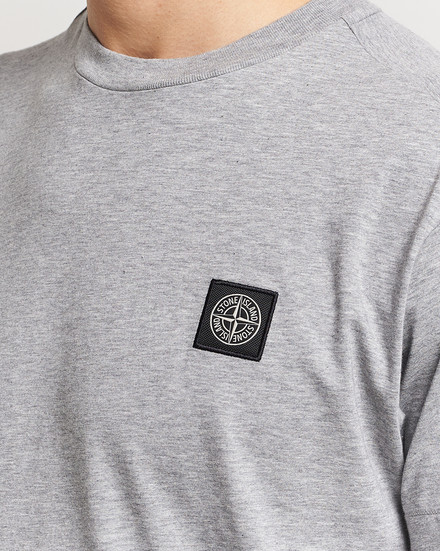 Herren | T-Shirts | Stone Island | Garment Dyed Cotton Jersey T-Shirt Melange Grey