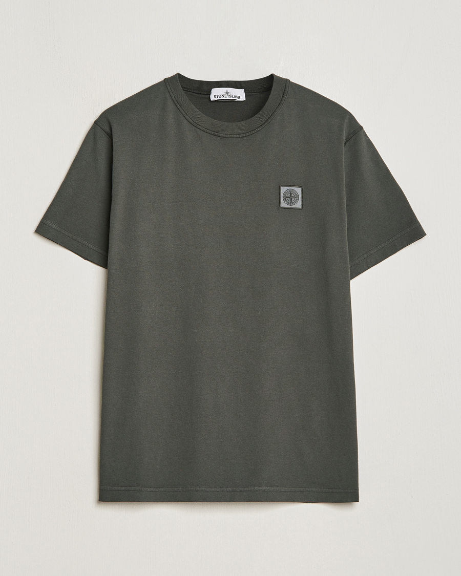 Herren | T-Shirts | Stone Island | Organic Cotton Fissato Effect T-Shirt Charcoal
