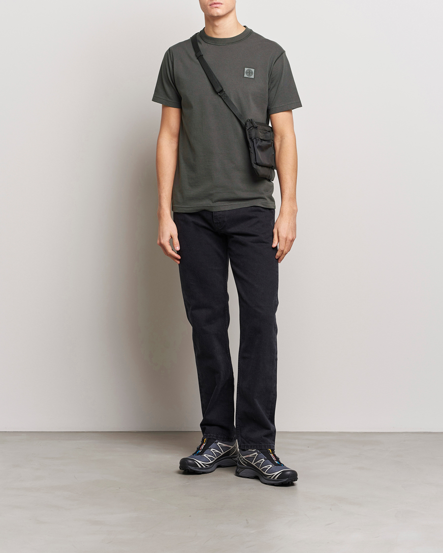 Herren | T-Shirts | Stone Island | Organic Cotton Fissato Effect T-Shirt Charcoal