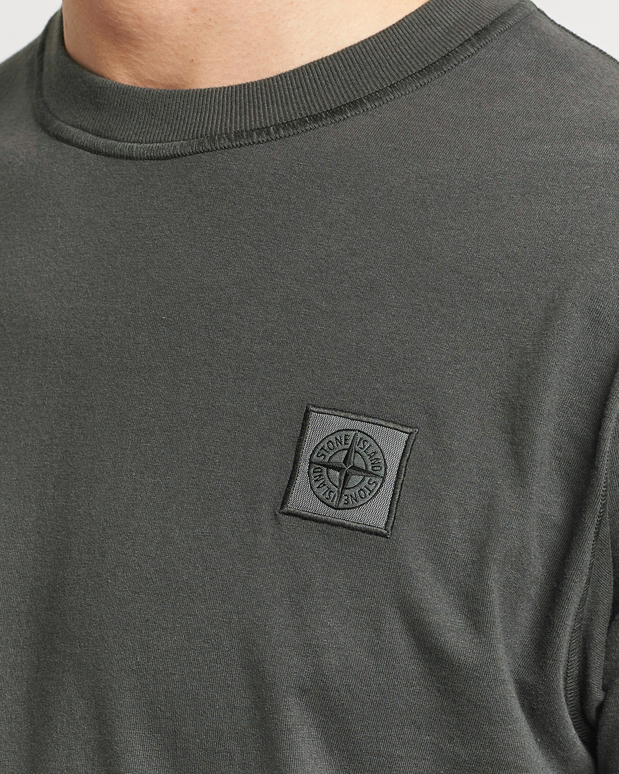 Herren | T-Shirts | Stone Island | Organic Cotton Fissato Effect T-Shirt Charcoal