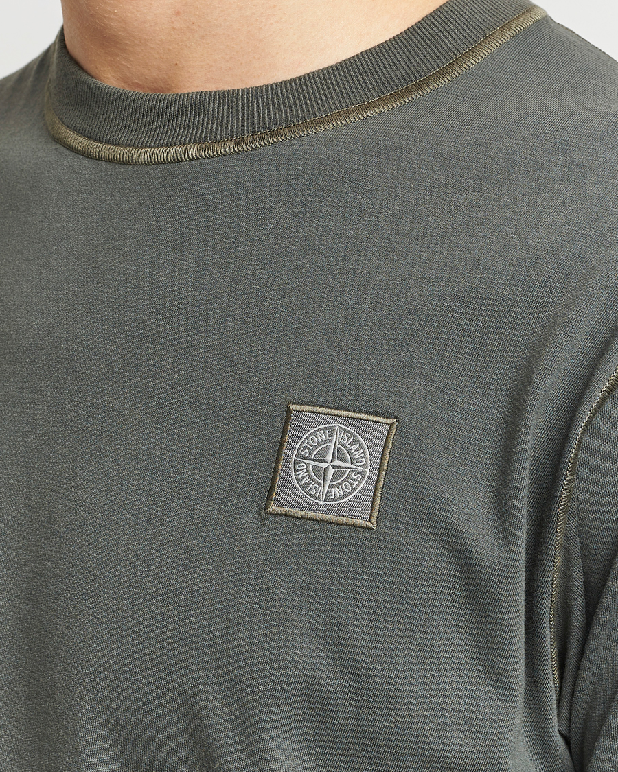 Herren | T-Shirts | Stone Island | Organic Cotton Fissato Effect T-Shirt Musk
