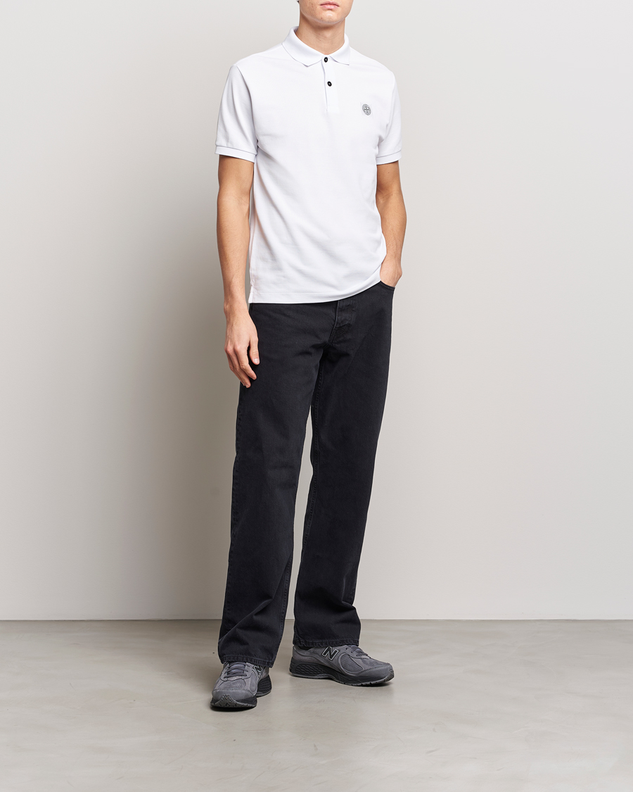 Herren | Poloshirts | Stone Island | Organic Cotton Polo White