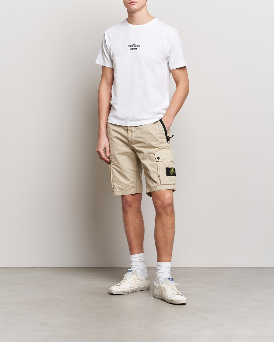 Herren | Shorts | Stone Island | Brushed Cotton Canvas Cargo Shorts Sand