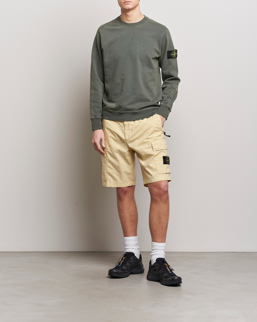 Herren | Shorts | Stone Island | Stretch Cotton Tela Regular Fit Cargo Shorts Beige