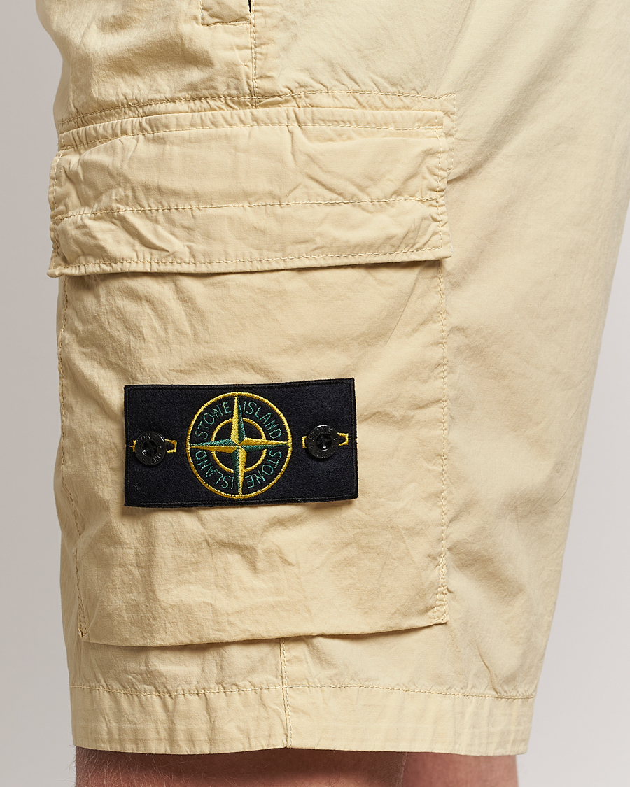 Herren | Shorts | Stone Island | Stretch Cotton Tela Regular Fit Cargo Shorts Beige