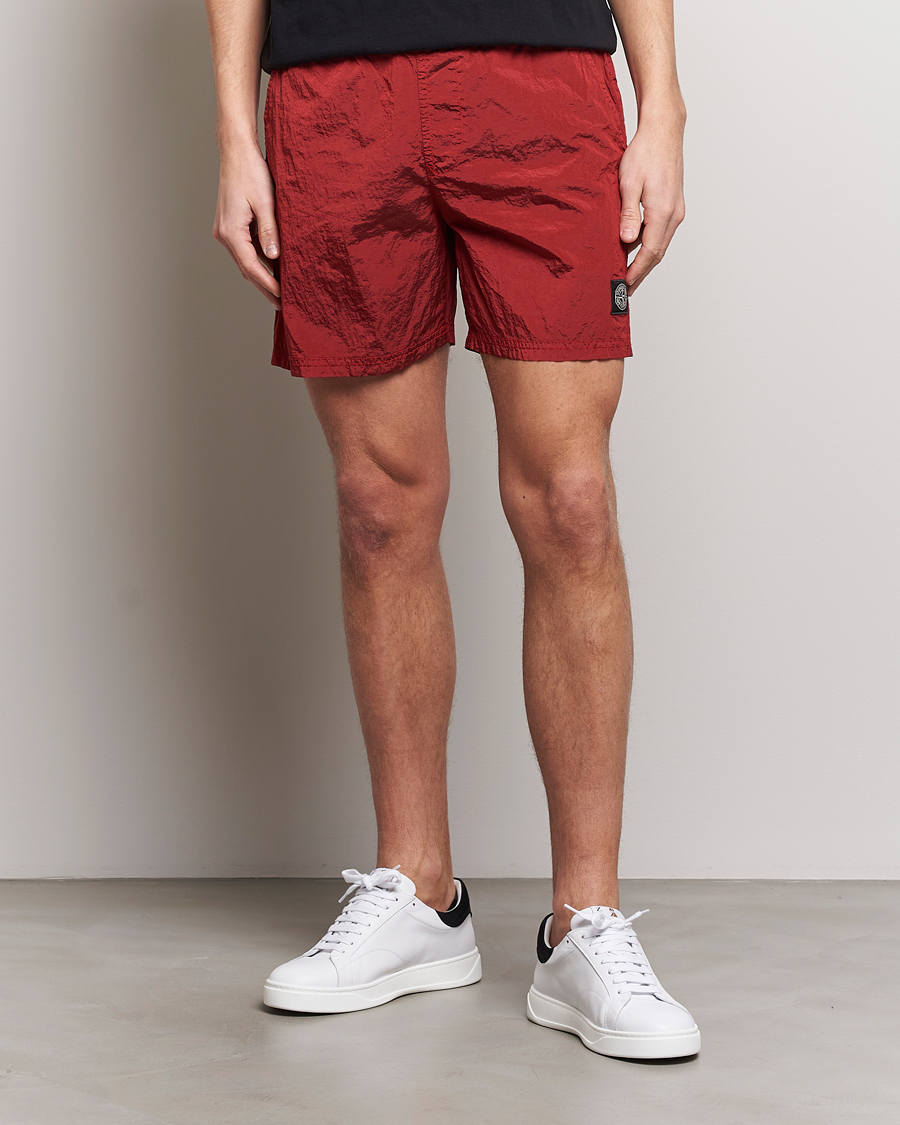 Herren | Badehosen | Stone Island | Nylon Metal Econyl Swimshorts Red