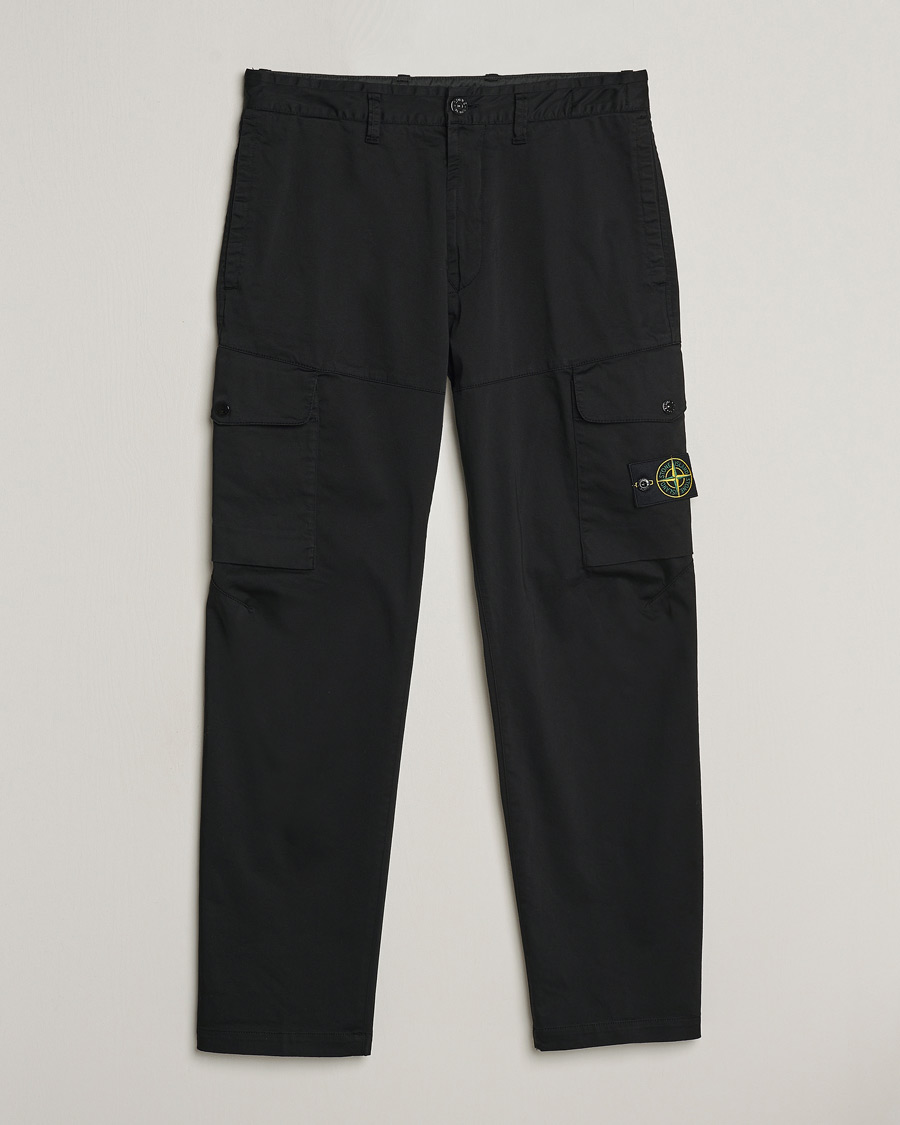 Herren | Hosen | Stone Island | Stretch Satin Cargo Pants Black
