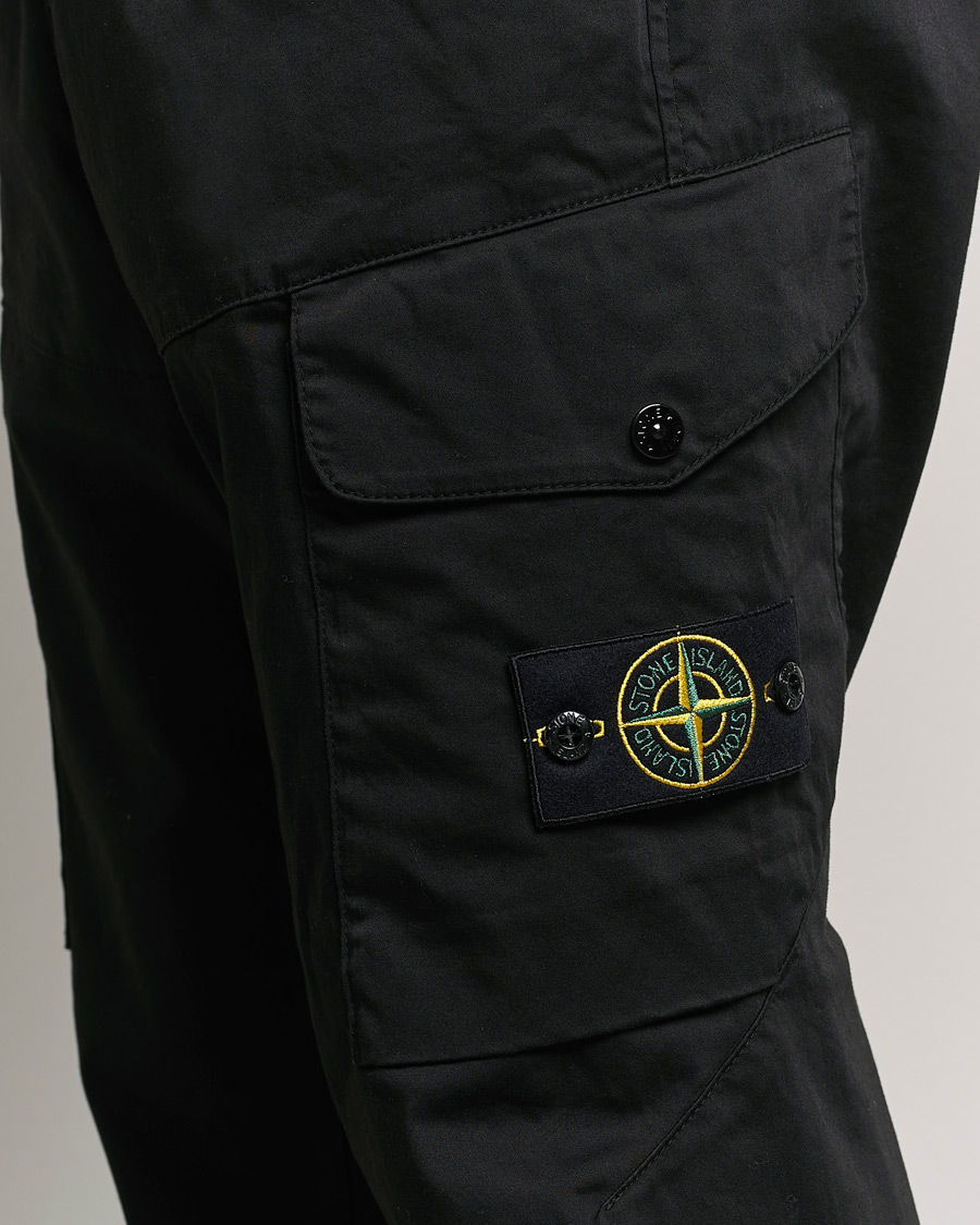 Herren | Hosen | Stone Island | Stretch Satin Cargo Pants Black