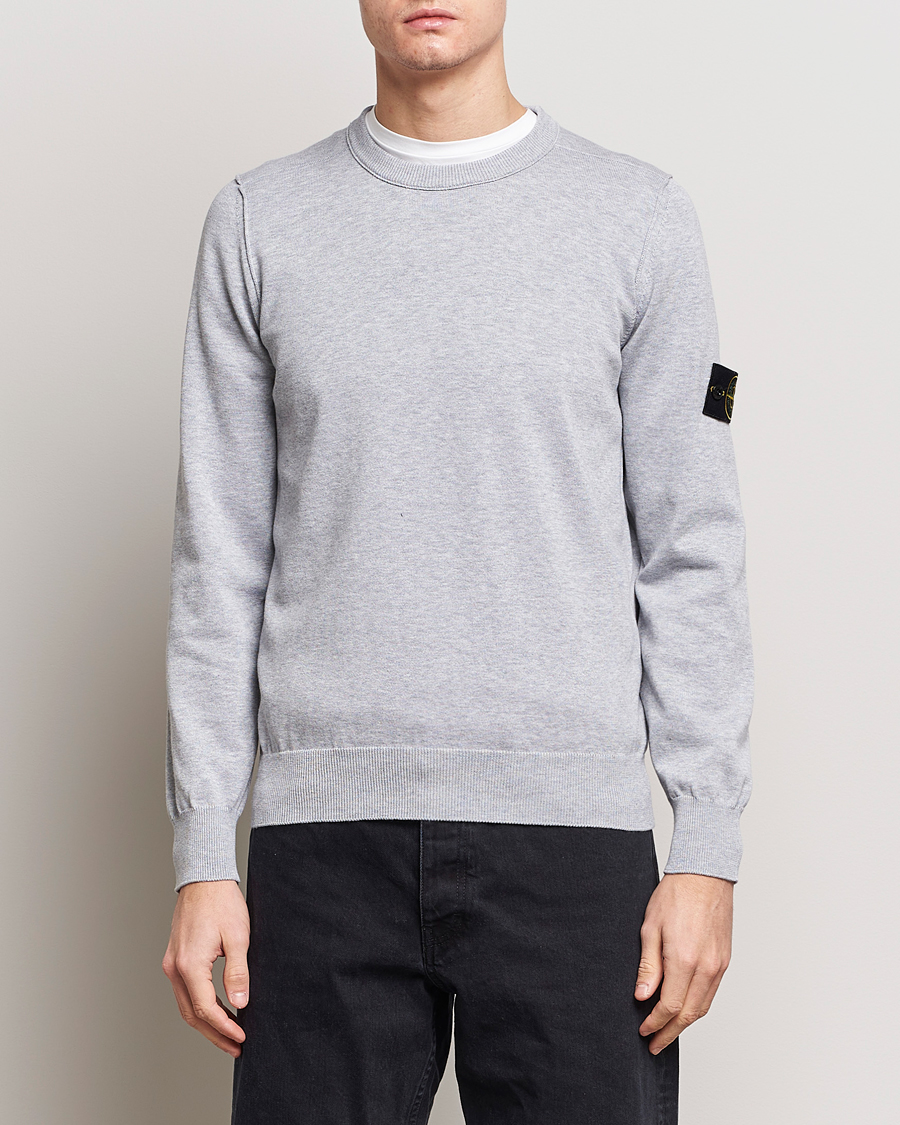Herren | Pullover | Stone Island | Soft Organic Cotton Crew Neck Dark Grey Melange