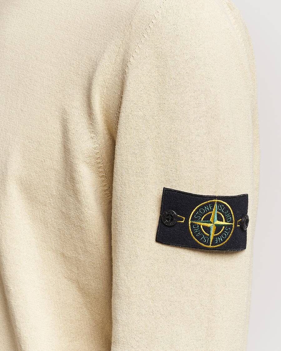 Herren | Pullover | Stone Island | Raw Hand Organic Cotton Crew Neck Natural Beige