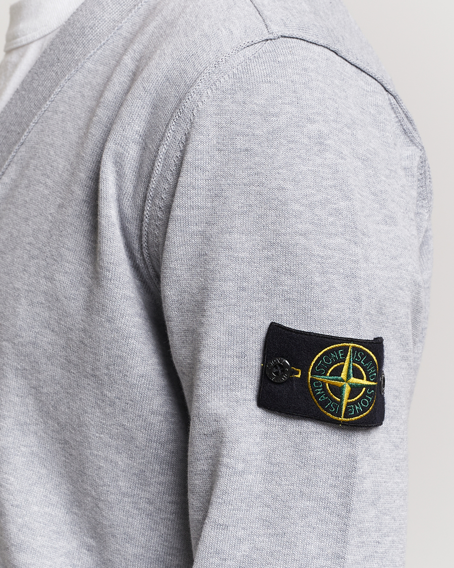 Herren | Pullover | Stone Island | Soft Organic Cotton Cardigan Dark Grey Melange