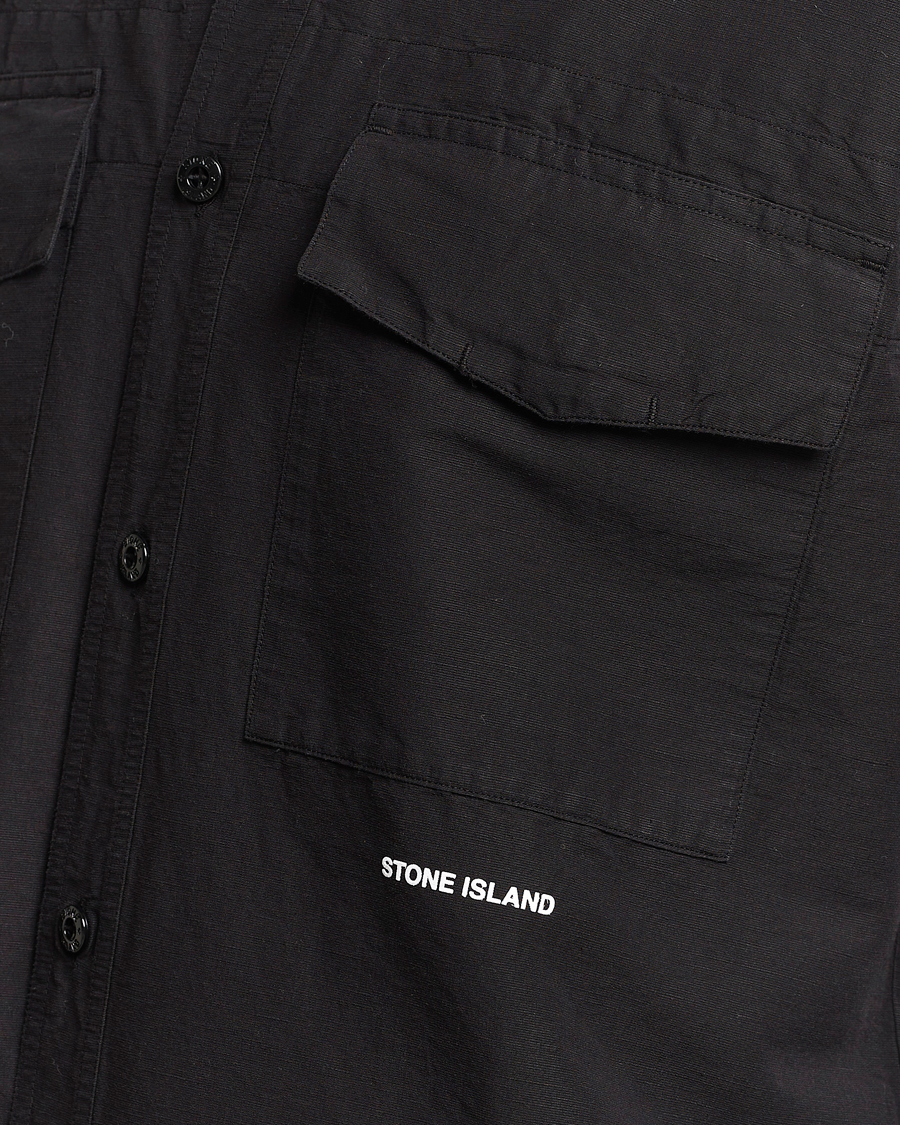 Herren | Hemden | Stone Island | Cotton/Hemp Pocket Overshirt Black