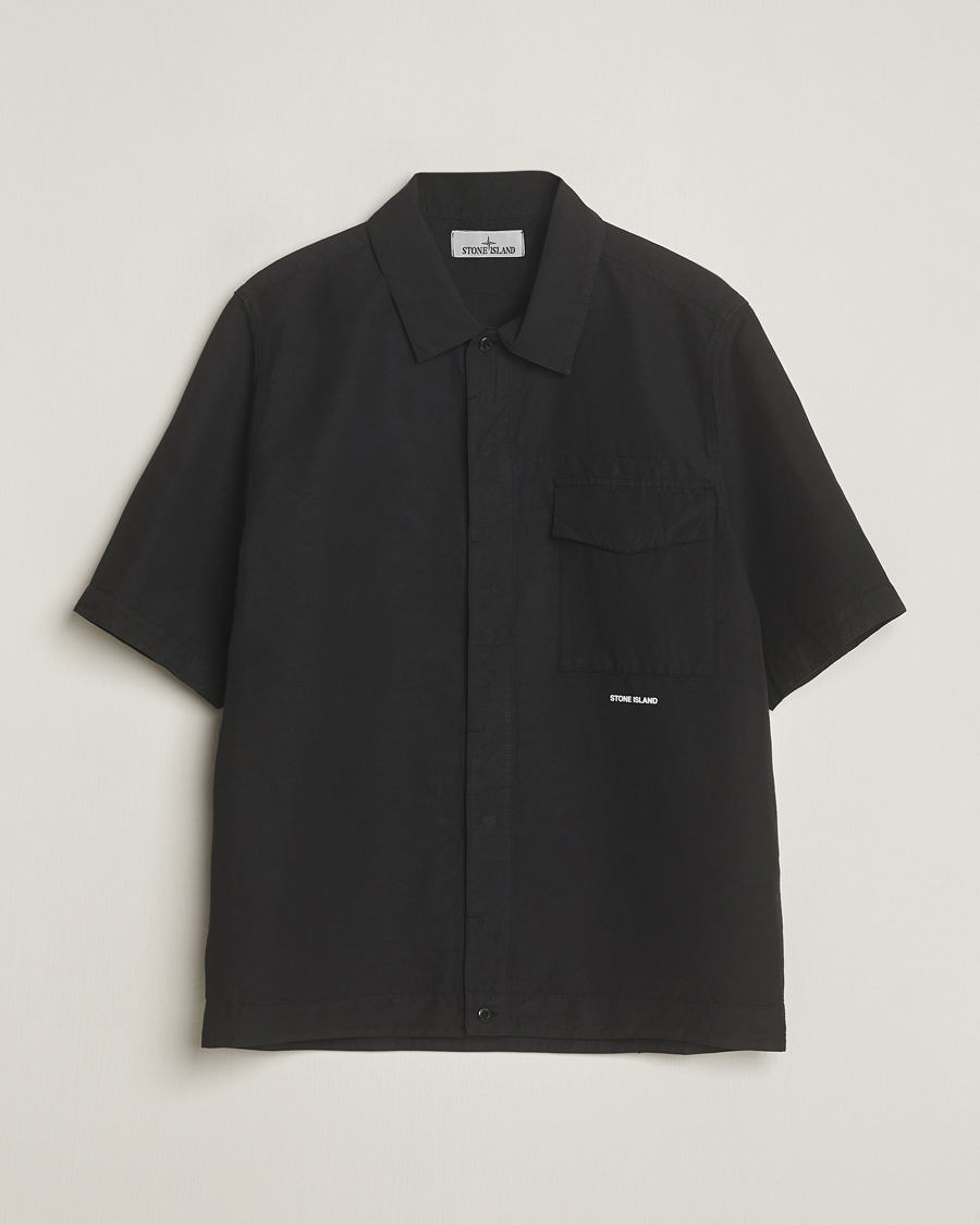 Herren | Hemden | Stone Island | Cotton/Hemp Short Sleeve Shirts Black