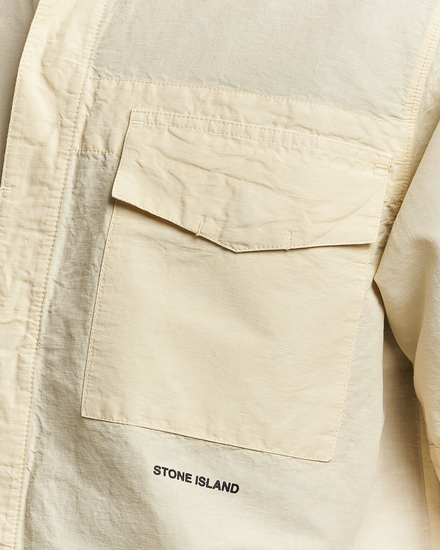 Herren | Hemden | Stone Island | Cotton/Hemp Short Sleeve Shirts Beige