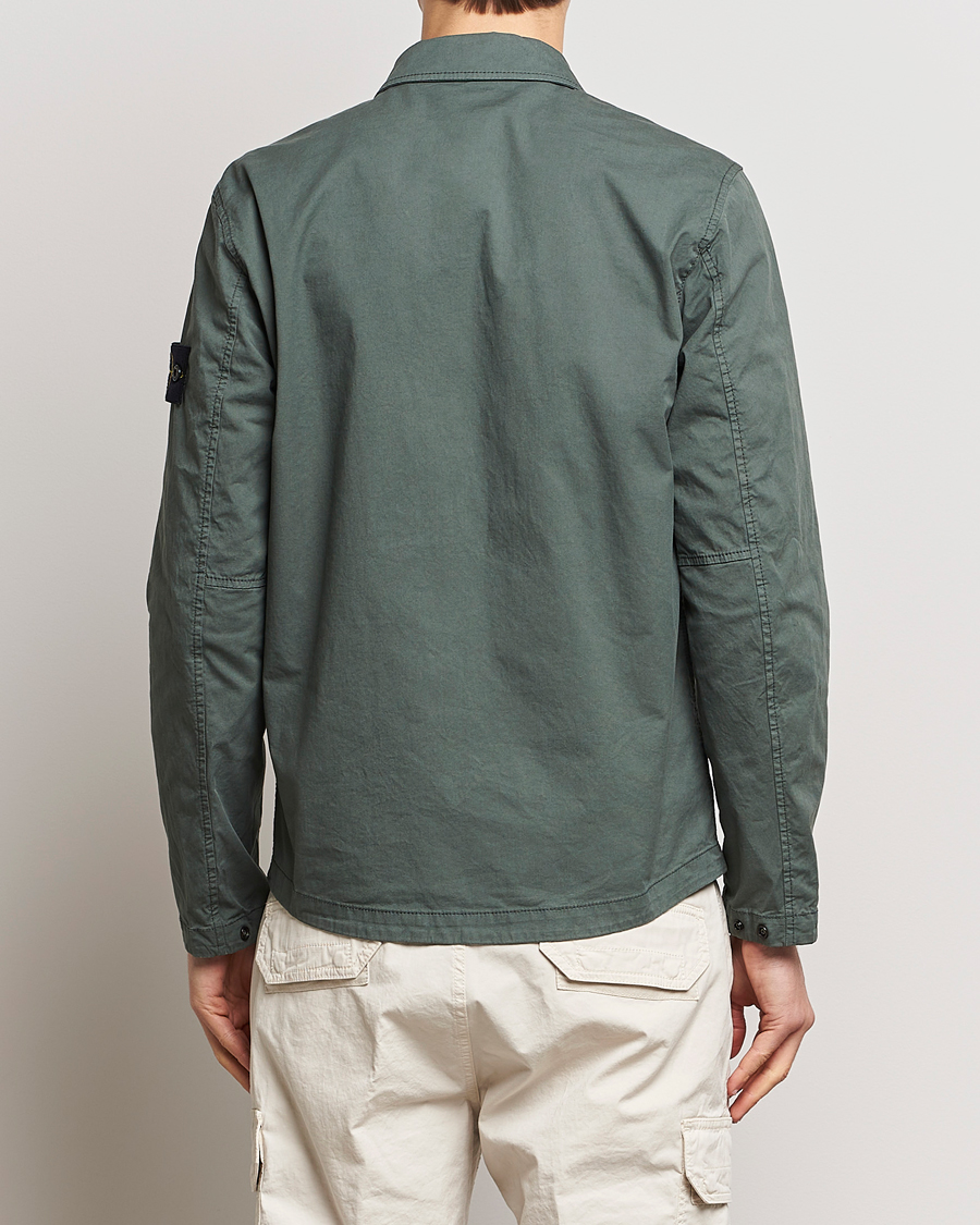 Herren | Hemden | Stone Island | Cotton Twill Stretch Zip Overshirt Musk