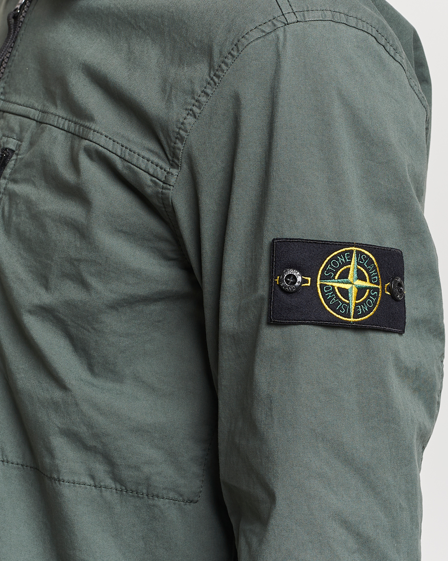 Herren | Hemden | Stone Island | Cotton Twill Stretch Zip Overshirt Musk