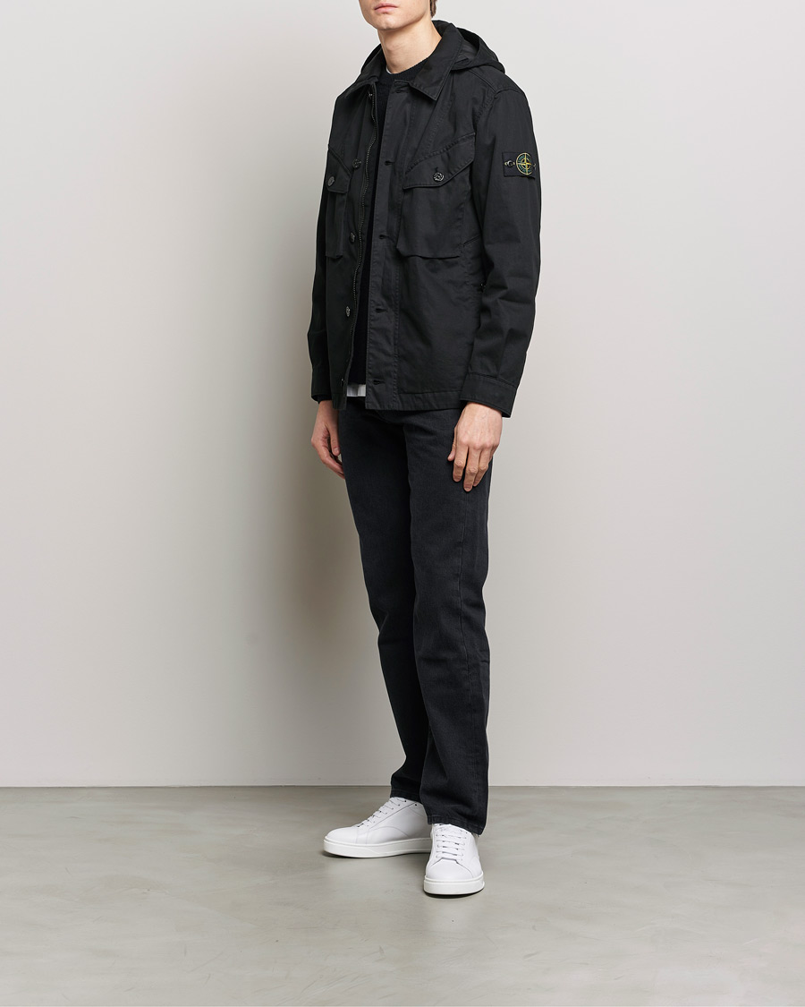 Herren | Jacken | Stone Island | Bio Rasso TC Cotton Hooded Jacket Black