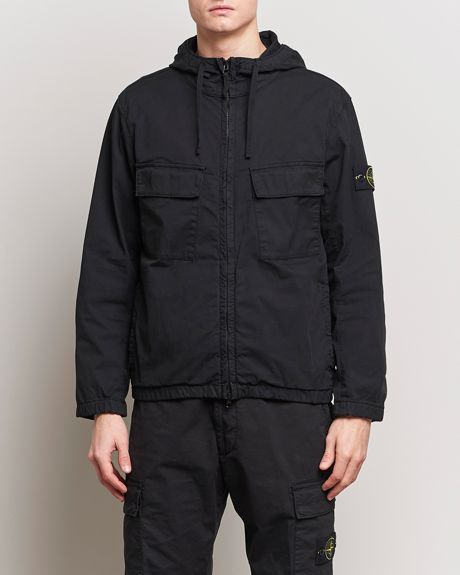 Herren | Jacken | Stone Island | Supima Cotton Hooded Jacket Black