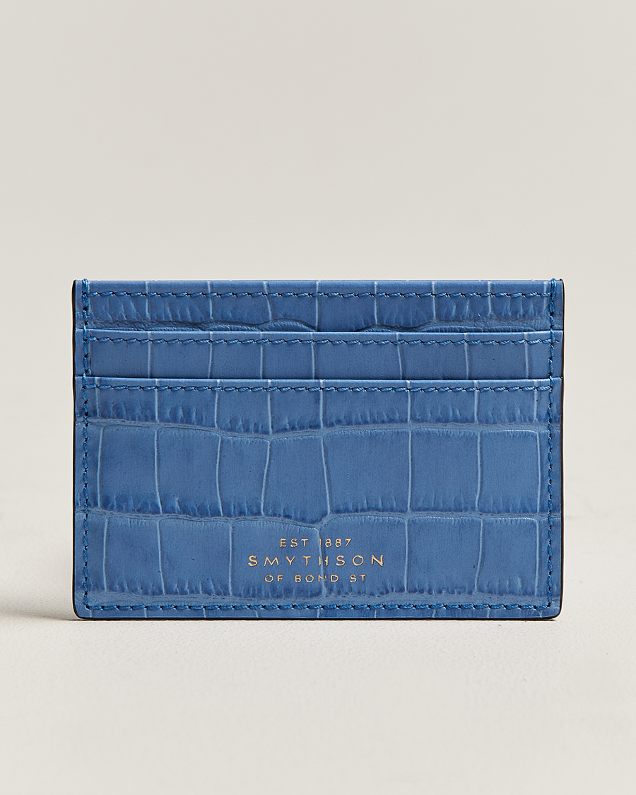 Herren | Smythson Mara Flat Cardholder Nile Blue | Smythson | Mara Flat Cardholder Nile Blue