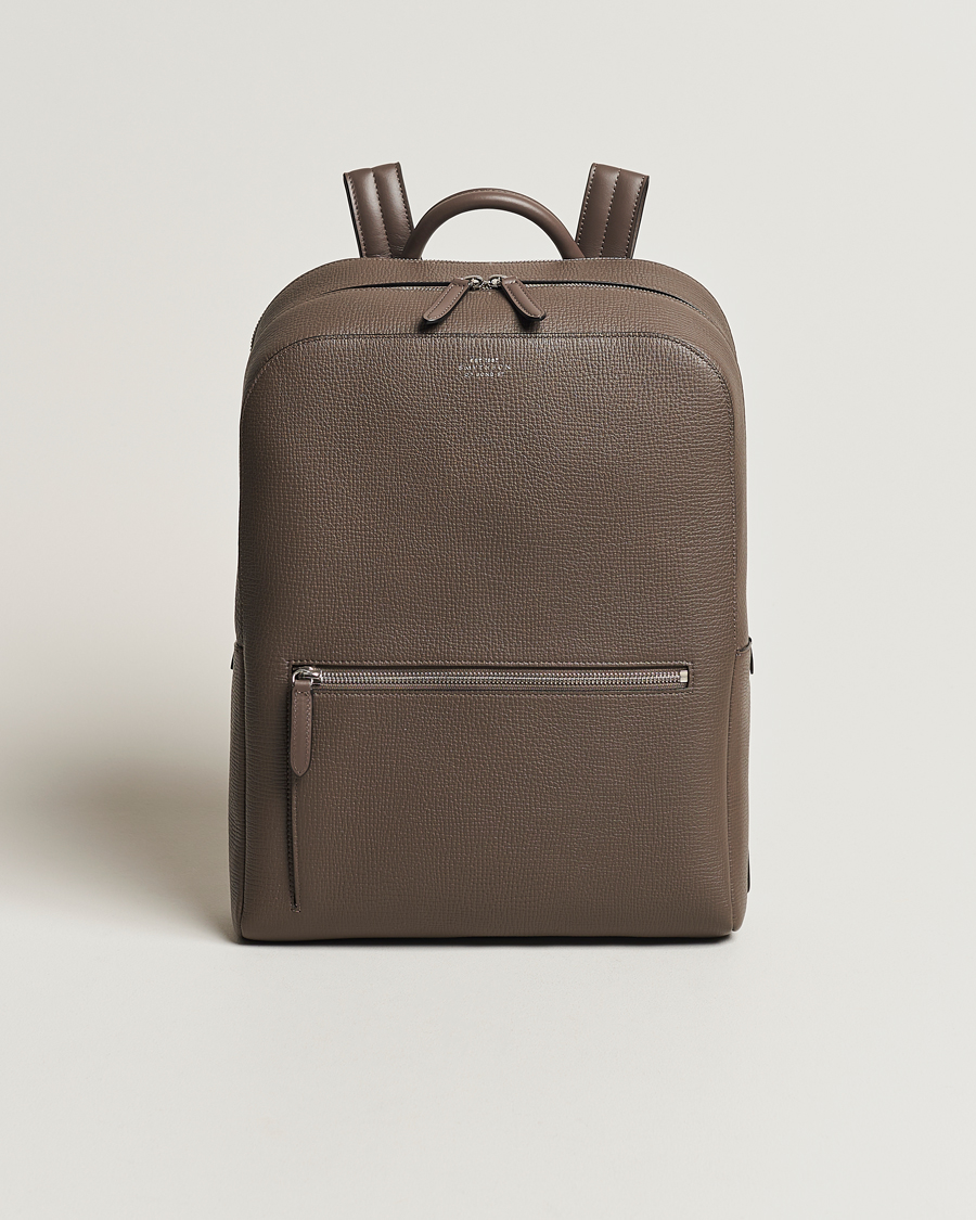 Herren | Smythson Ludlow Zip Around Backpack Dark Taupe | Smythson | Ludlow Zip Around Backpack Dark Taupe