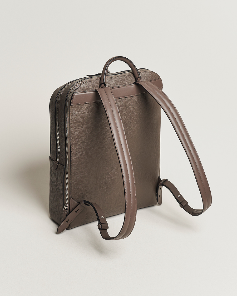 Herren | Smythson Ludlow Zip Around Backpack Dark Taupe | Smythson | Ludlow Zip Around Backpack Dark Taupe