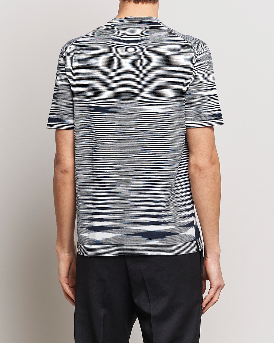 Herren | T-Shirts | Missoni | Space Dyed Knitted T-Shirt White/Navy