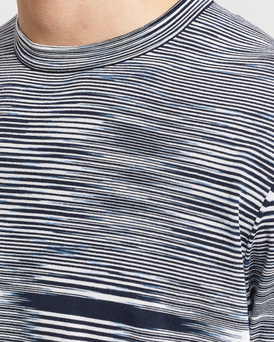 Herren | T-Shirts | Missoni | Space Dyed Knitted T-Shirt White/Navy