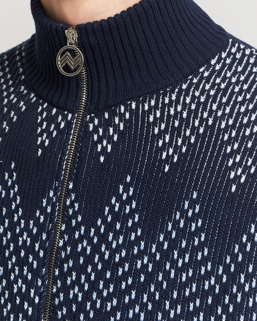 Herren | Pullover | Missoni | Chevron Full Zip Cardigan Jacket Navy
