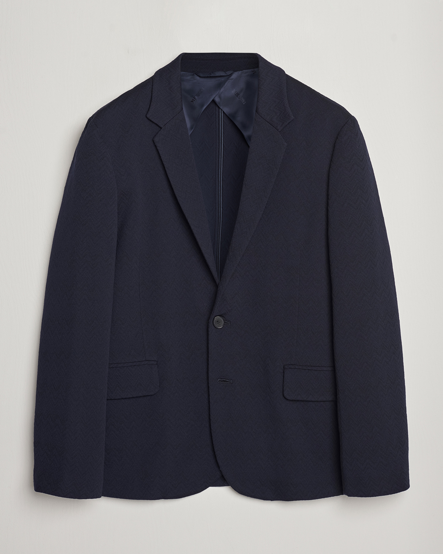 Herren | Sakkos | Missoni | Chevron Wool Blazer Navy
