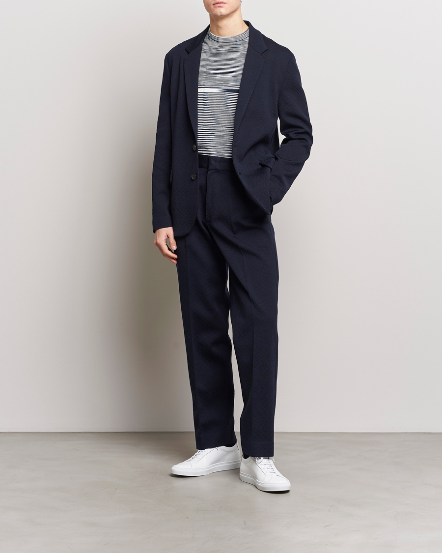 Herren | Sakkos | Missoni | Chevron Wool Blazer Navy