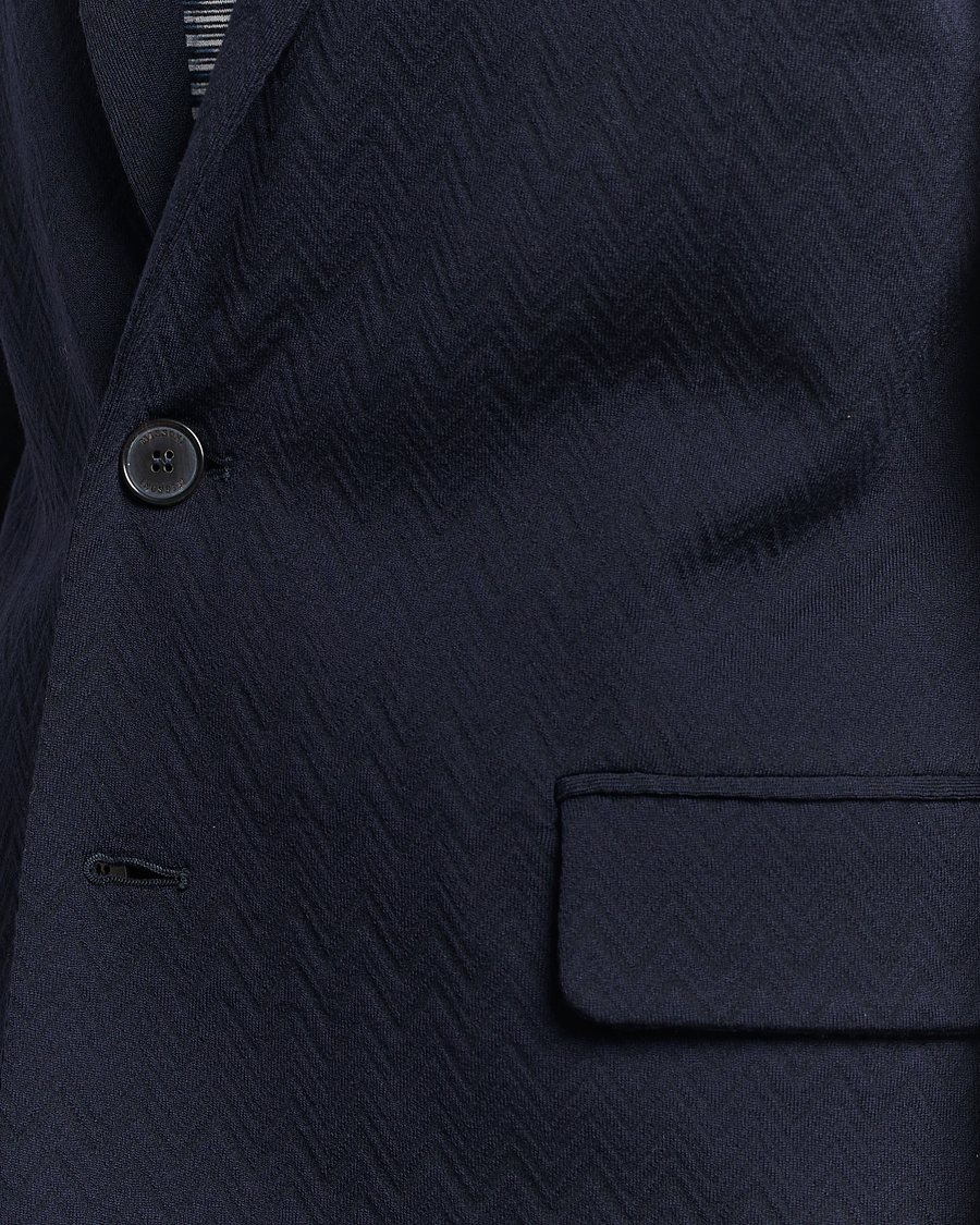 Herren | Sakkos | Missoni | Chevron Wool Blazer Navy