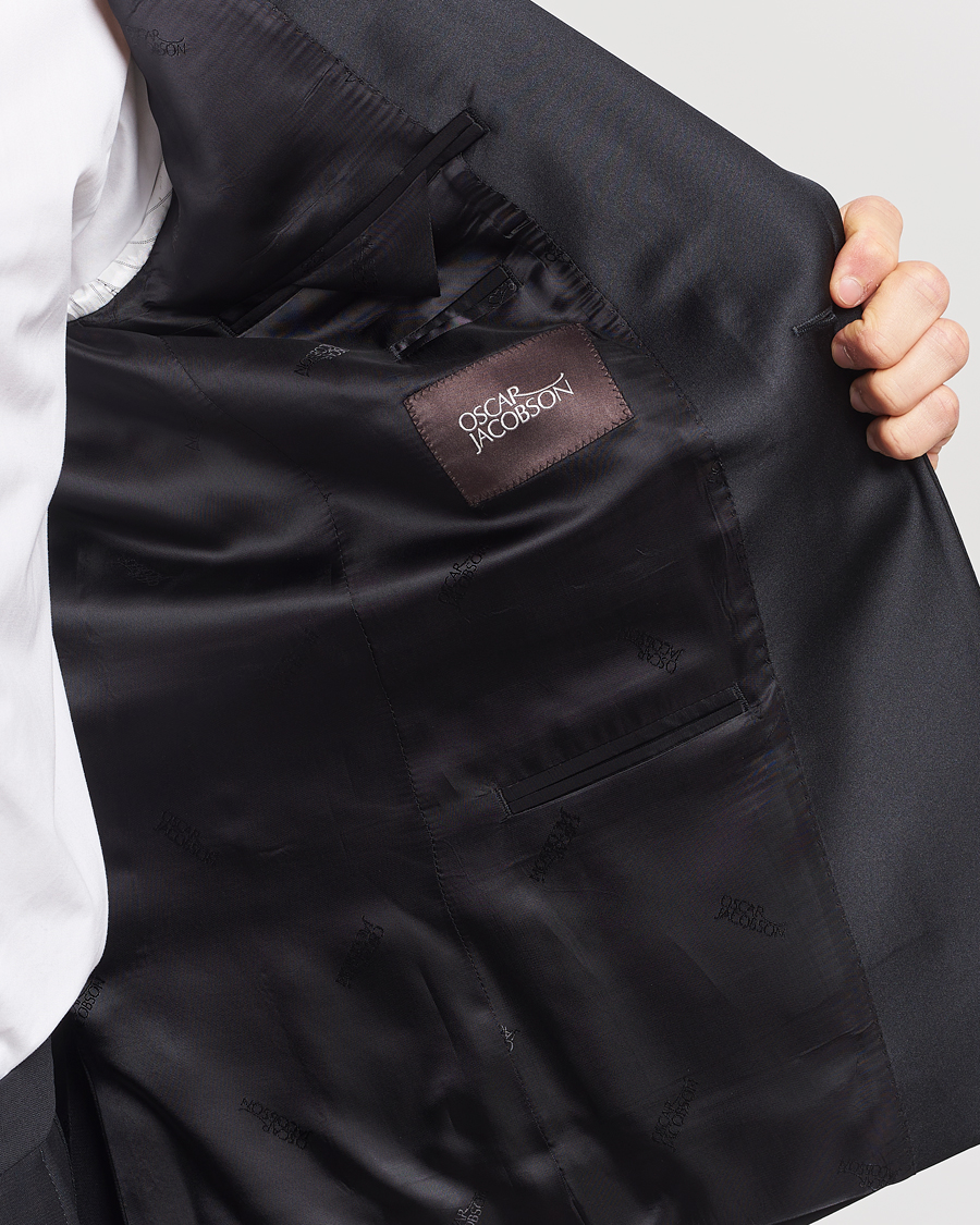 Herren | Sakkos | Oscar Jacobson | Figaro Wool Tuxedo Blazer Black