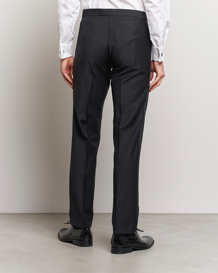 Herren | Hosen | Oscar Jacobson | Denz Straight Wool Tuxedo Trousers Black