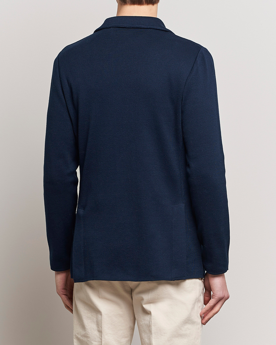 Herren | Sakkos | Lardini | Knitted Cotton Blazer Navy