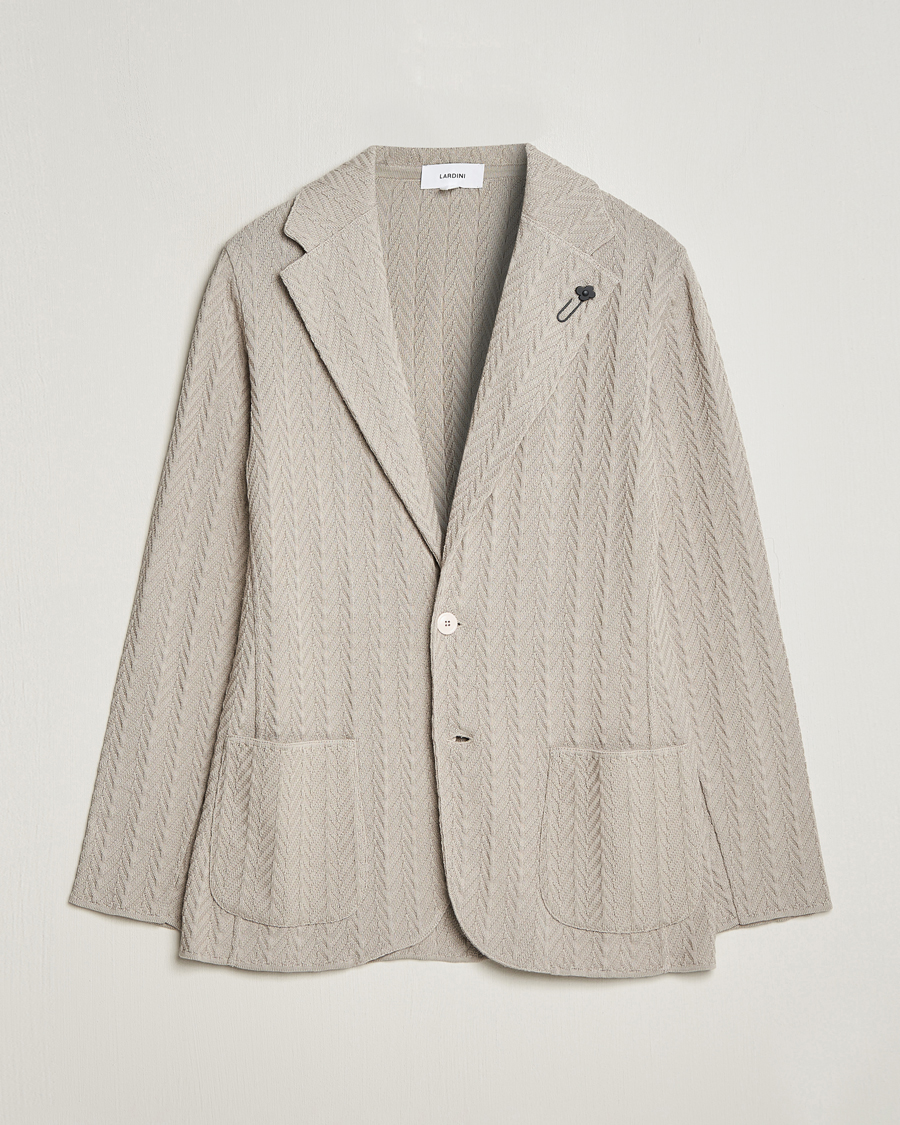 Herren | Sakkos | Lardini | Knitted Structure Cotton Blazer Beige