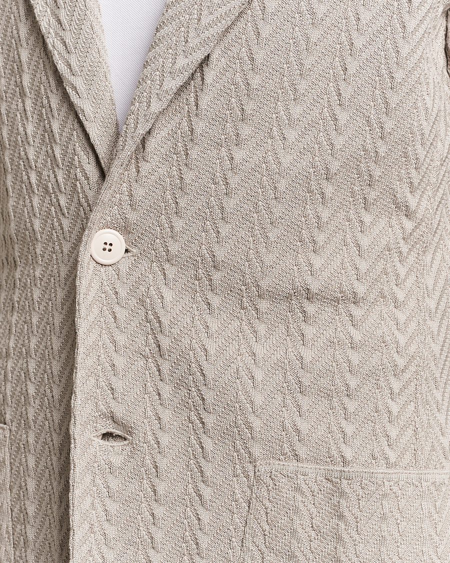 Herren | Sakkos | Lardini | Knitted Structure Cotton Blazer Beige