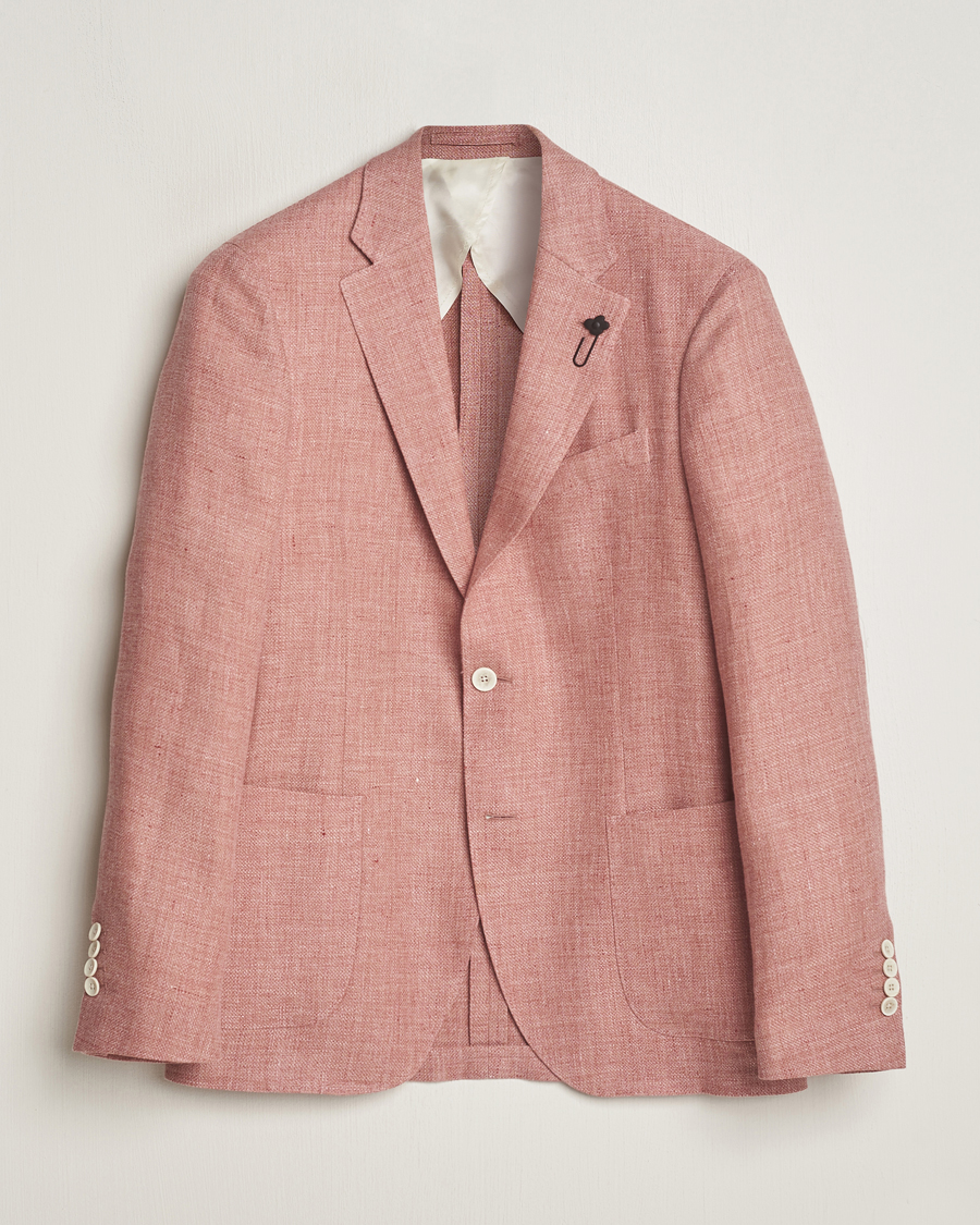 Herren | Sakkos | Lardini | Wool/Linen Patch Pocket Blazer Soft Red