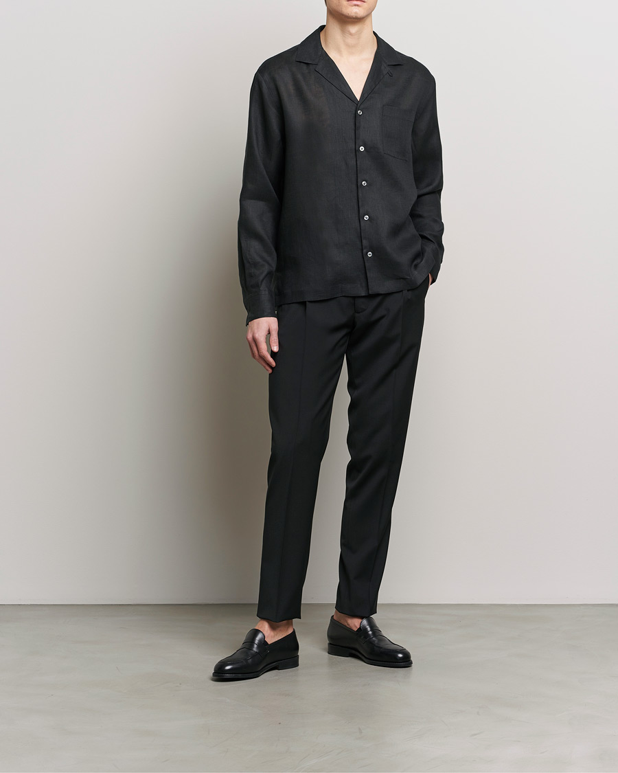 Herren | Hemden | Lardini | Klop Linen Shirt Black