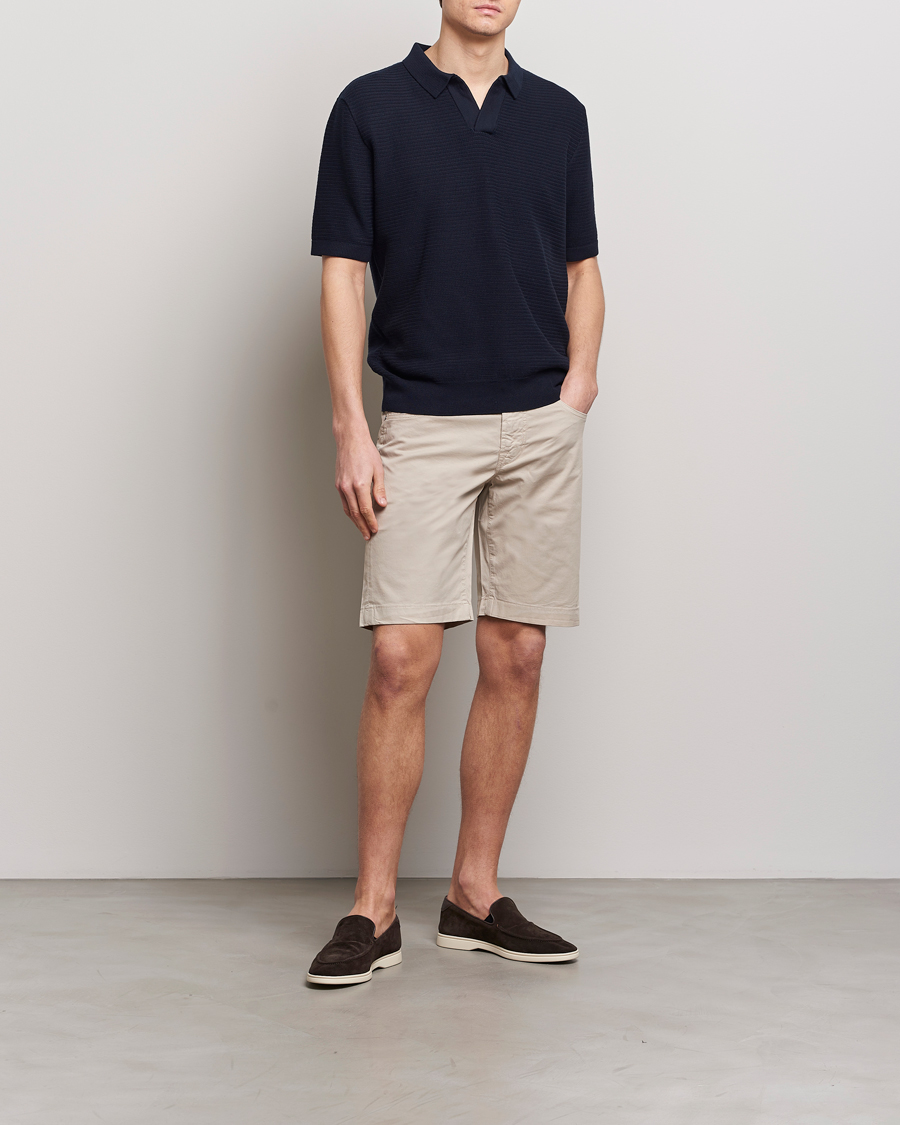 Herren | Shorts | Jacob Cohën | Nicolas Cotton Gabardine Shorts Beige