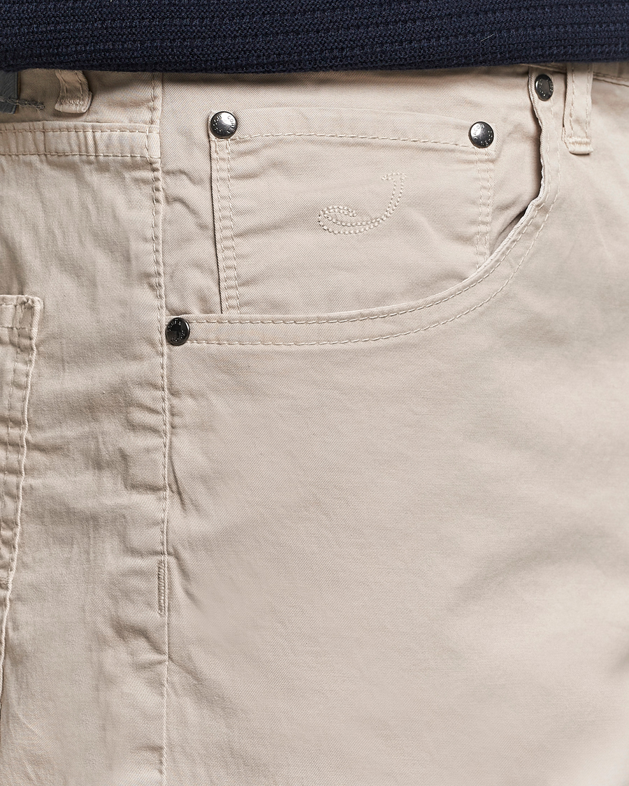 Herren | Shorts | Jacob Cohën | Nicolas Cotton Gabardine Shorts Beige