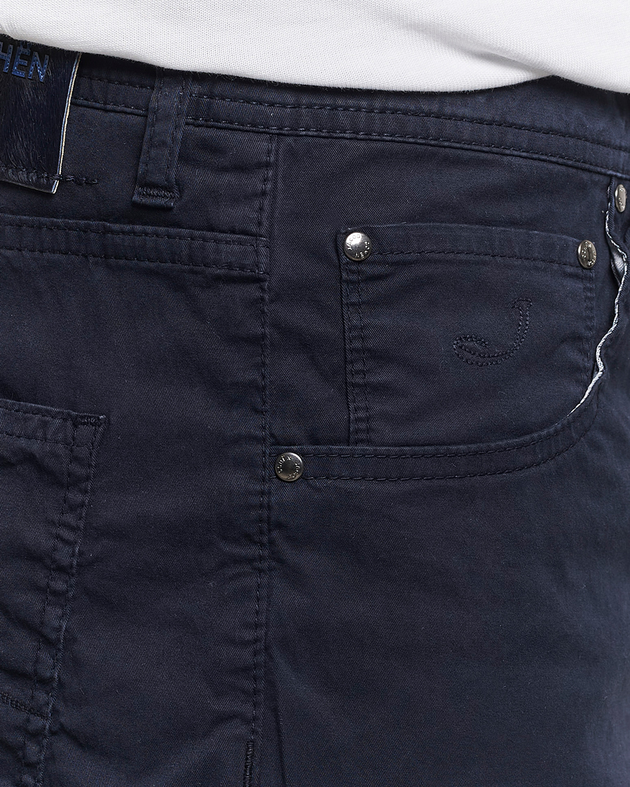 Herren | Shorts | Jacob Cohën | Nicolas Cotton Gabardine Shorts Navy