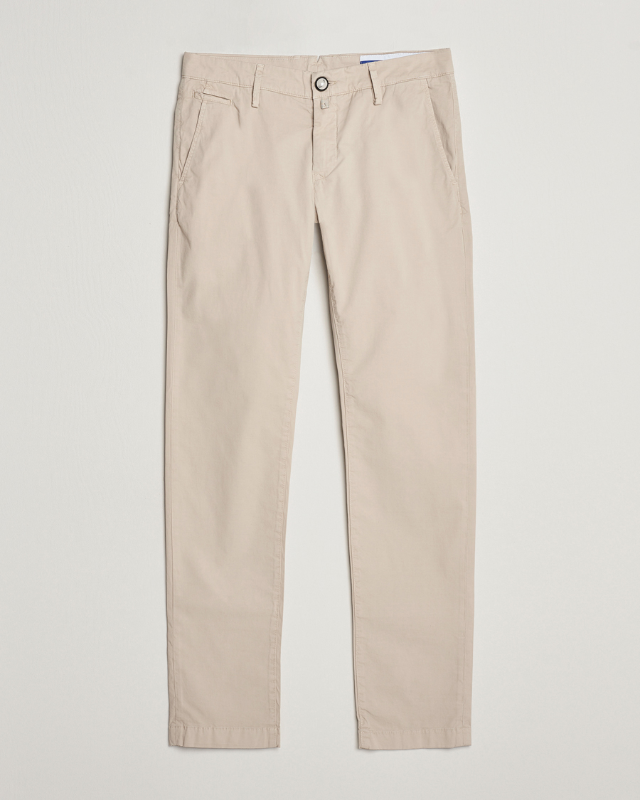 Herren | Hosen | Jacob Cohën | Bobby Cotton Gabardine Chinos Beige