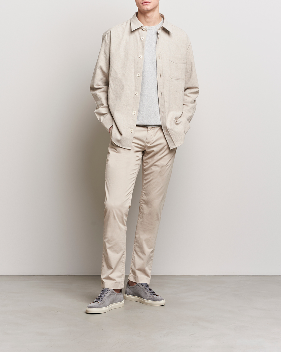 Herren | Hosen | Jacob Cohën | Bobby Cotton Gabardine Chinos Beige